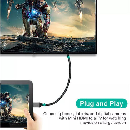 Mini HDMI to HDMI V2.0 4K60Hz 1080P 3D Cable | CB-MNHD-HD