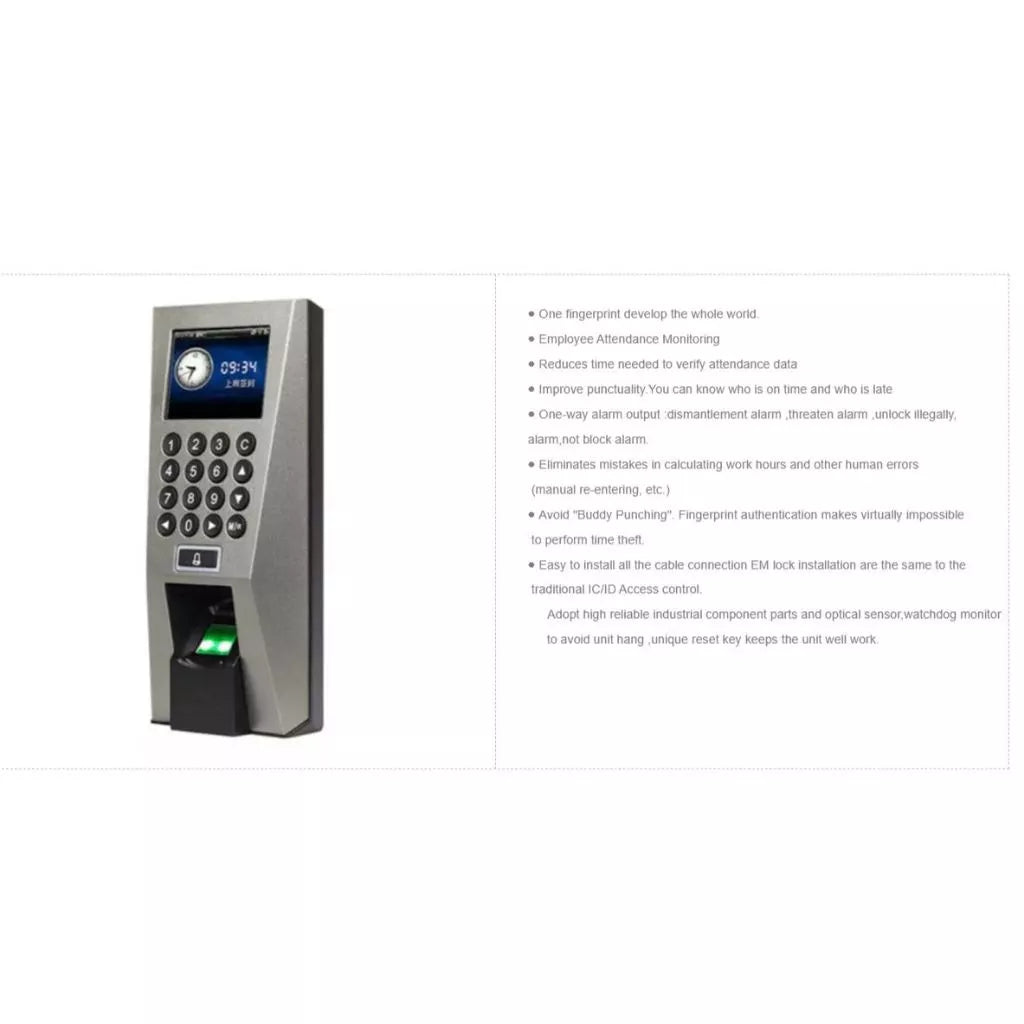 Biometric Access – Fingerprint + PIN + RFID (EM/Mifare) | ZKT-F18