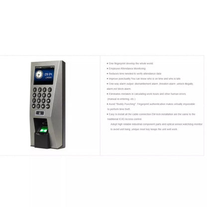 Biometric Access – Fingerprint + PIN + RFID (EM/Mifare) | ZKT-F18