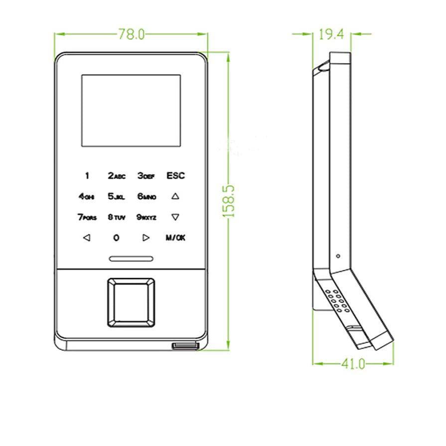 F22 Built in Wifi TCP/IP/USB Biometric Facial Door Access Control System with RFID Keypad Fingerprint Reader