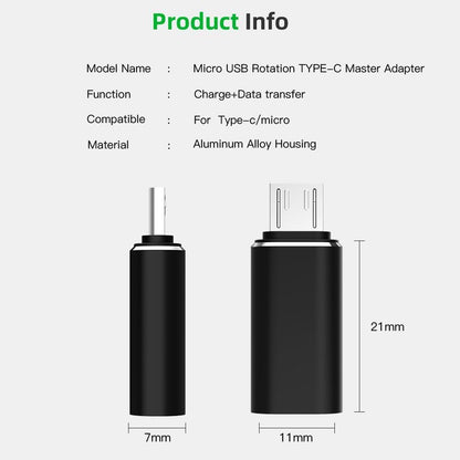 Type C Female to Micro USB Male Adapter | AD-TC-MUSB