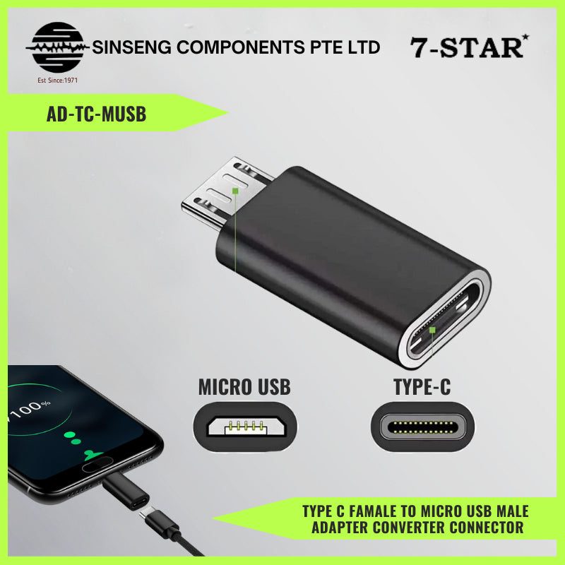 Type C Female to Micro USB Male Adapter | AD-TC-MUSB