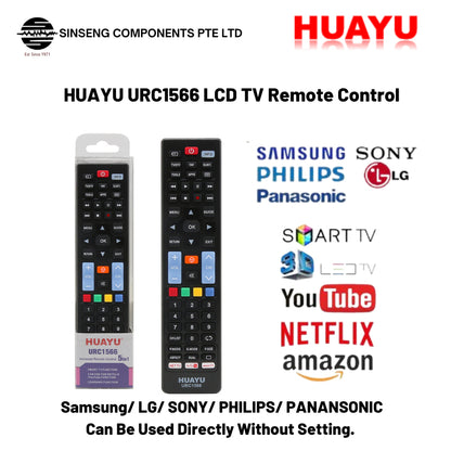 Universal TV Remote – Samsung/LG/Sony/Philips/Panasonic | RM-URC1566