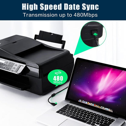 USB 2.0 Male A to B Cable for Keyboard, Mice, Scanners, Printers | CB-UBA2501