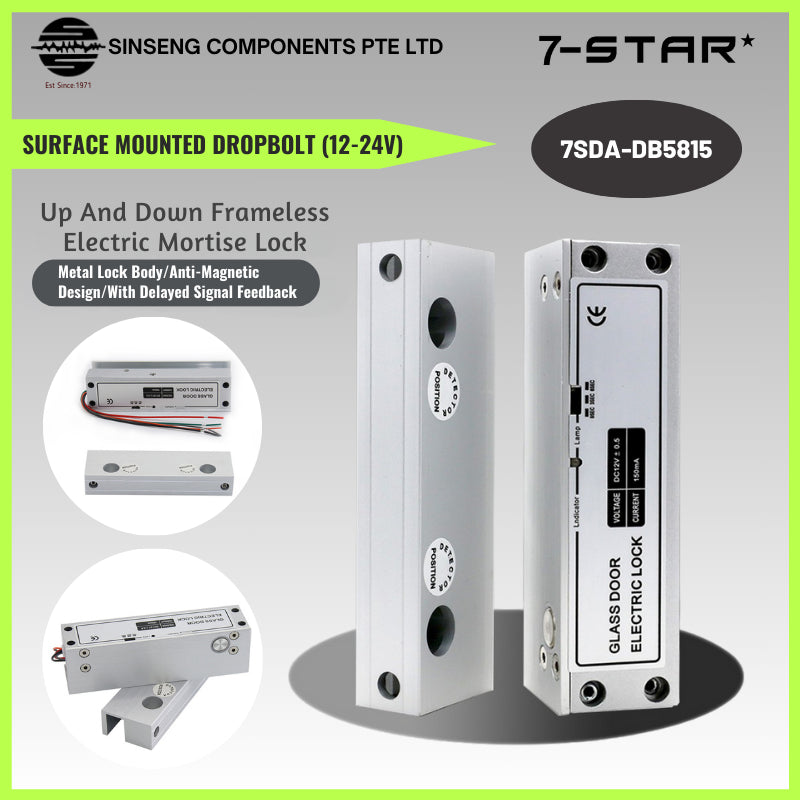 Surface Mount Dropbolt with Time Delay for Door Access | 7SDA-DB5815