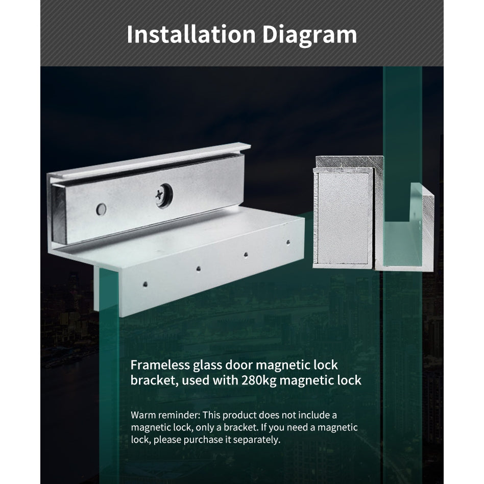 12V Frameless Glass Door Lock Bracket | DSU-600