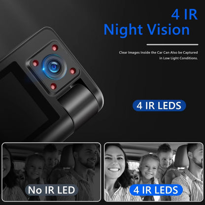 1080P Dash Cam with Front, Rear & Inside Cameras | Auto WiFi 3"| DC-S3(W)
