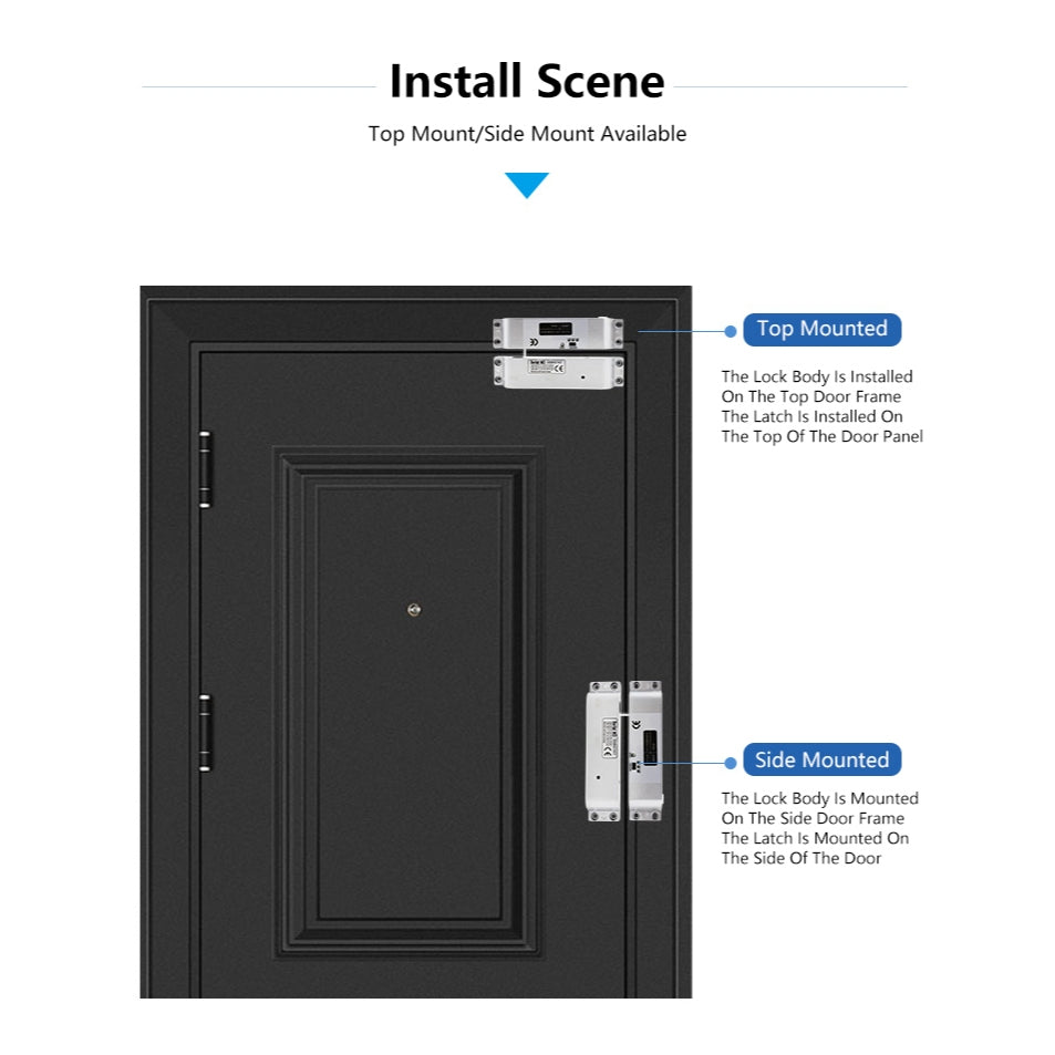 12V Surface Mount Dropbolt Lock (Fail Safe NC) for Access Control | 7SDA-DB3815