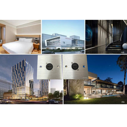 Single Wall Faceplate | USB-C/HDMI Modular for Hotel/Home Wall Socket