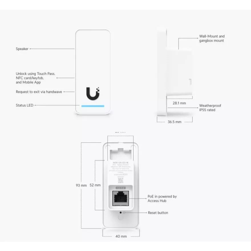 Ubiquiti UA-G3-SK G3 Access Reader Starter Kit with Apple Touch Pass