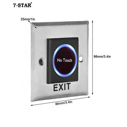 Exit Contactless IR Sensor Button with Backlight & LED Indication | 7SDA-NT86