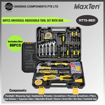 88PCS Universal Household Tool Set with Storage Box | 7STS-8801