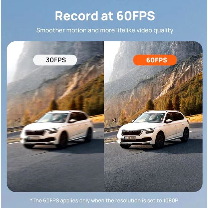 4K Dual-Lens Car DashCam with GPS & Type-C Power | DCF2-23W