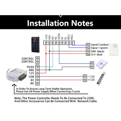 280KG 600lbs 5-Wire Double EM Lock with LED Indicator (Red & Green) | 7SDA-EM600DLED
