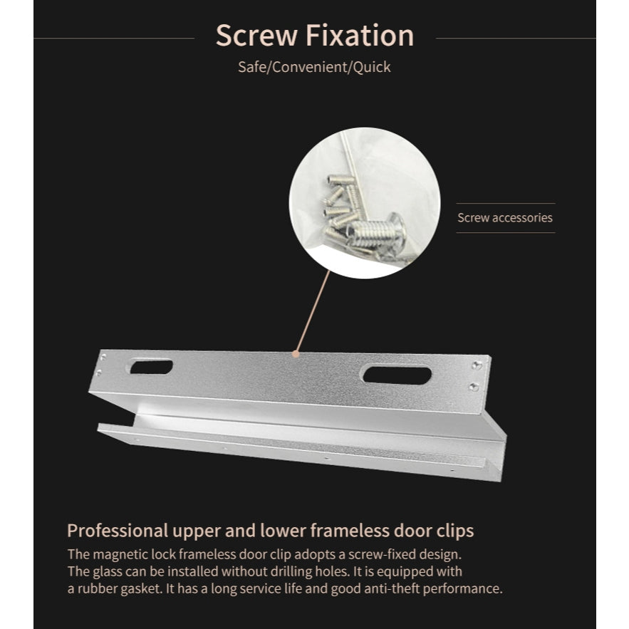 12V Frameless Glass Door Lock Bracket | DSU-600