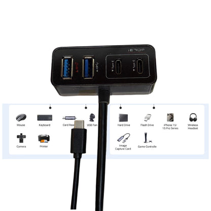 4-in-1 USB 3.2 USB Type C  Hub | Dual USB-A & USB-C | 10Gbps Data Transfer | 7S-USB-HU-2C2A-G1