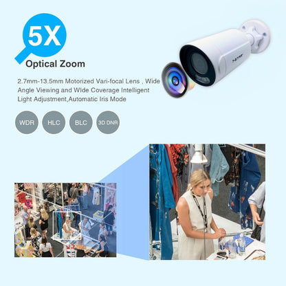 5MP ColorVu Audio Warm IR Bullet Network Camera (2.7mm-13.5mm) - White | SC1059FC-AVF2713