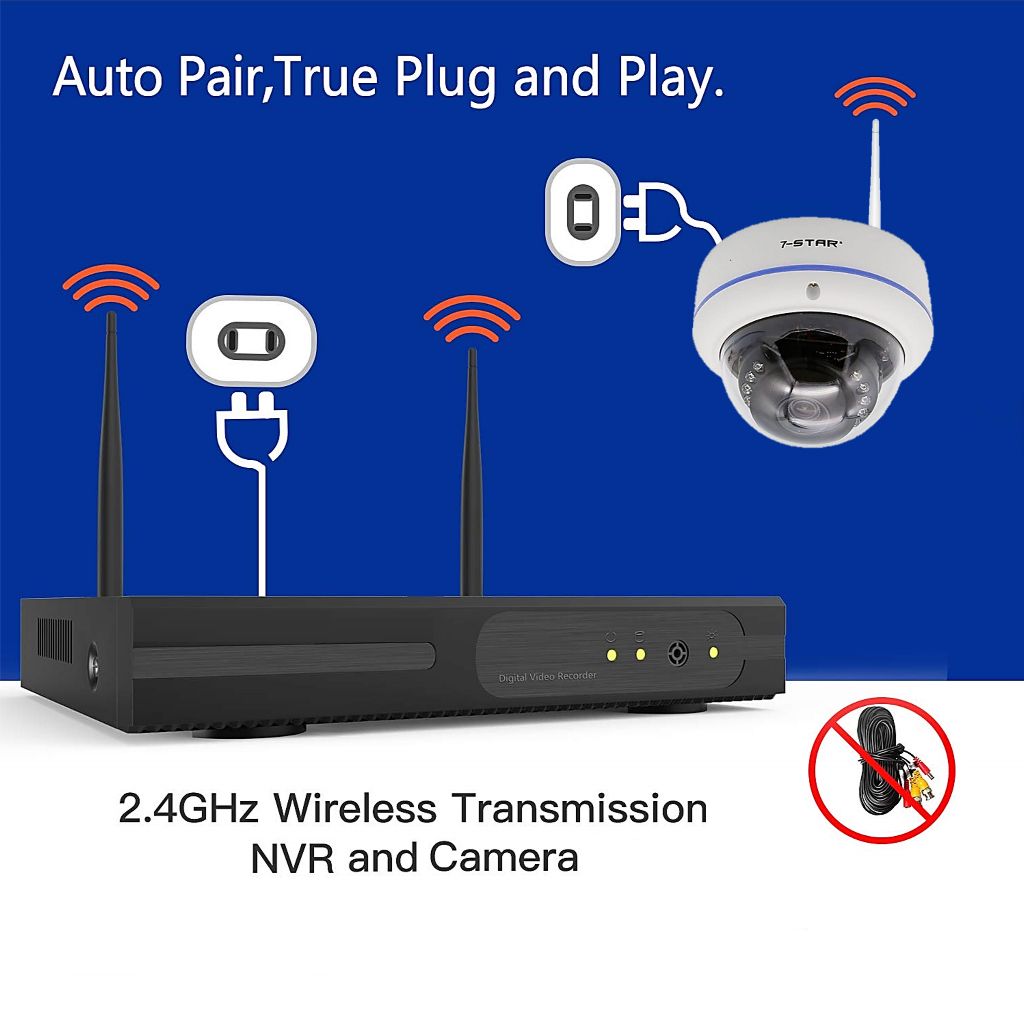 5MP 8CH Wireless NVR Kit | Dome Cam 2.8mm | Mic | NVR5108D-A2
