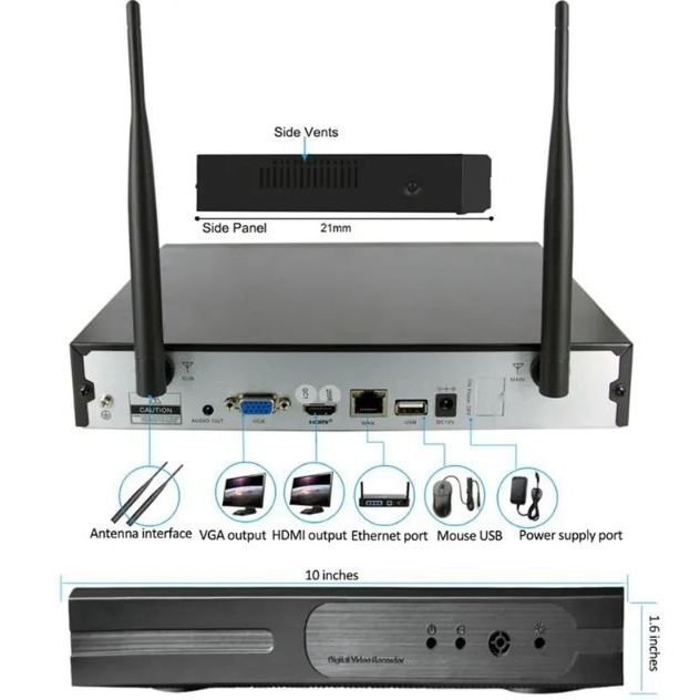 5MP 8CH Wireless NVR Kit | Dome Cam 2.8mm | Mic | NVR5108D-A2