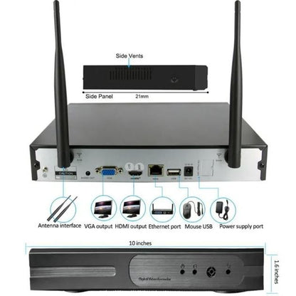 5MP 8CH Wireless NVR Kit | Dome Cam 2.8mm | Mic | NVR5108D-A2