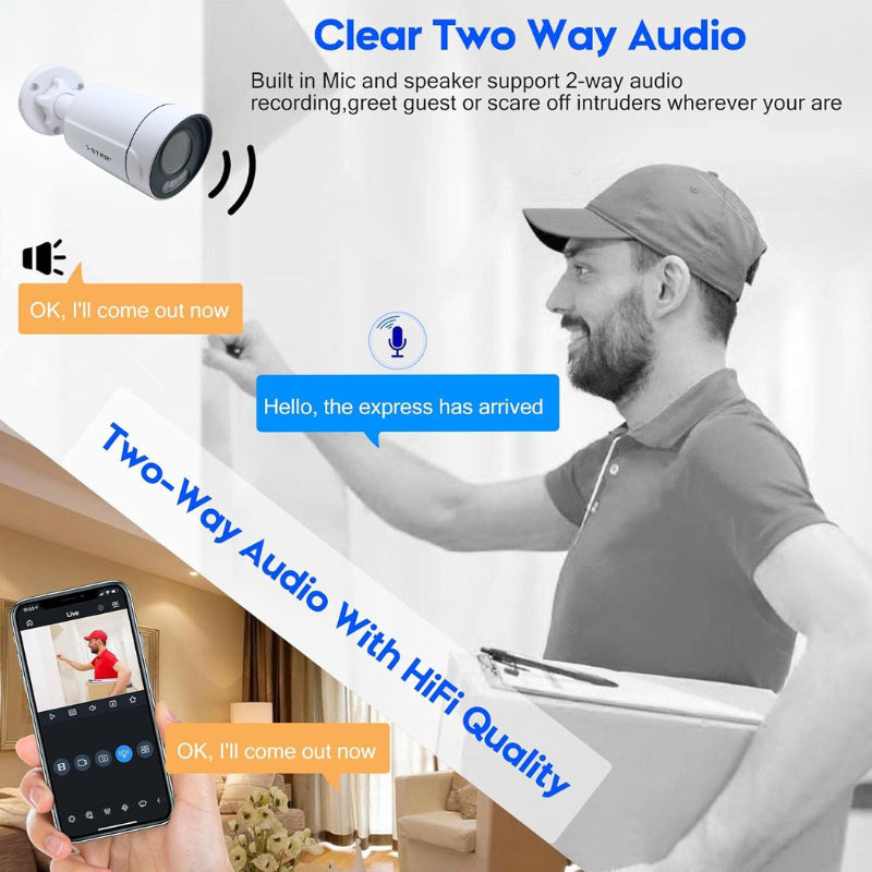 5MP ColorVu Audio Warm IR Bullet Network Camera (2.7mm-13.5mm) - White | SC1059FC-AVF2713