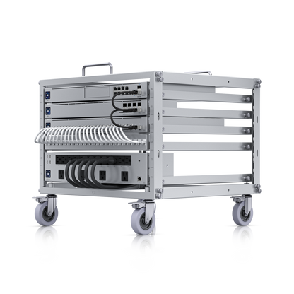 Ubiquiti UniFi Toolless Mini Rack U-Rack-6U-TL 6U Open Frame Rack with Lockable Casters | UBQ-U-RACK-6U-TL