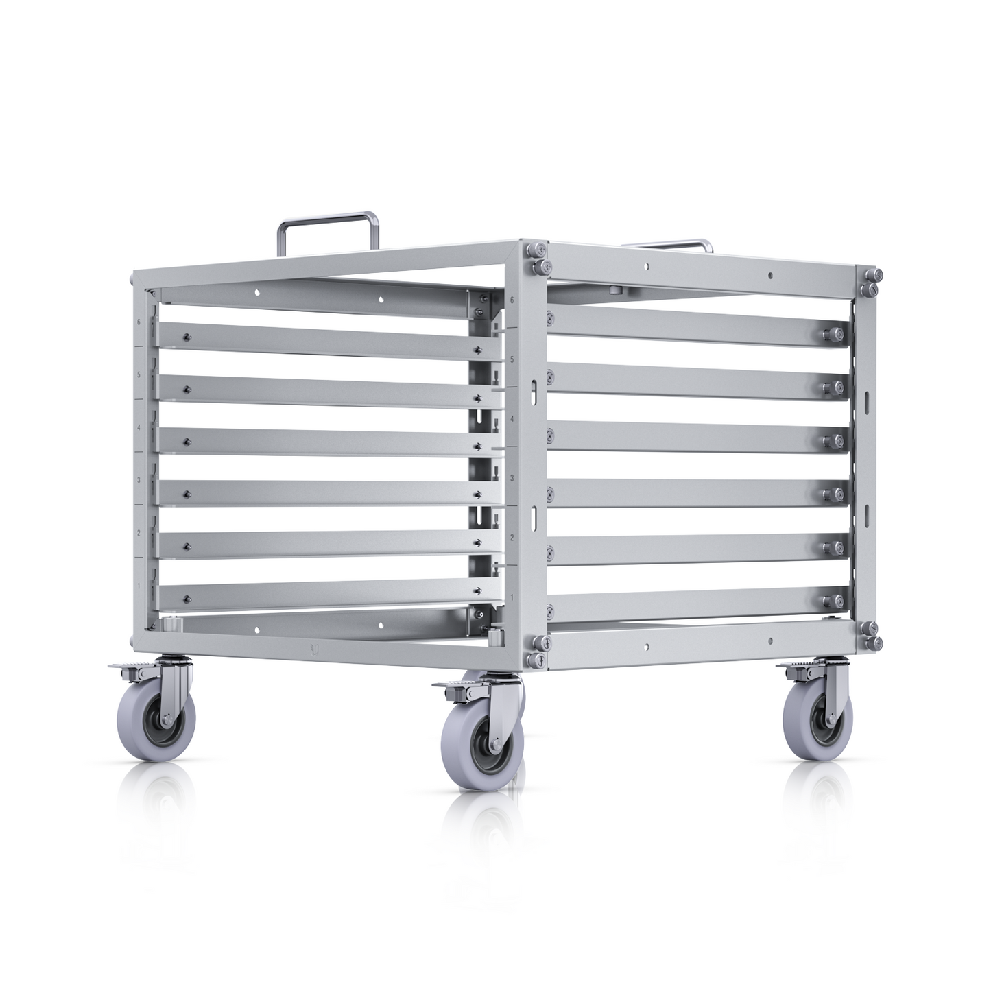 Ubiquiti UniFi Toolless Mini Rack U-Rack-6U-TL 6U Open Frame Rack with Lockable Casters | UBQ-U-RACK-6U-TL