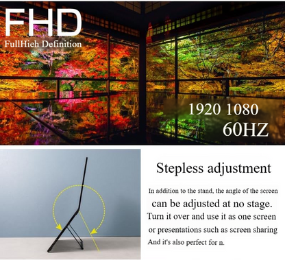 15.6" Portable Dual Screen IPS Monitor, Type-C, Mini HDMI, Earphone | LED-DS1560-2