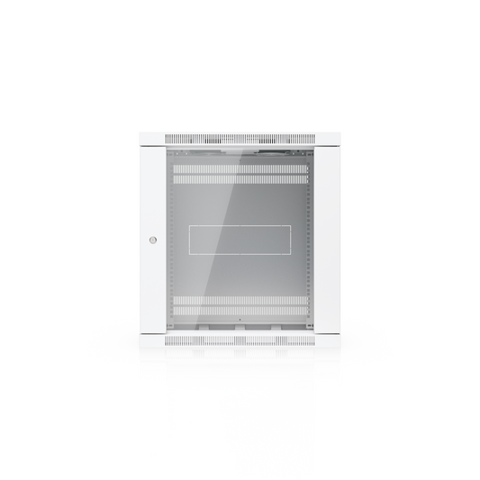 UniFi 12U Wall Mount Rack Cabinet 600mm Glass Door with 2 Cooling Fans | UBQ-UACC-RACK-12U-WALL-600-G