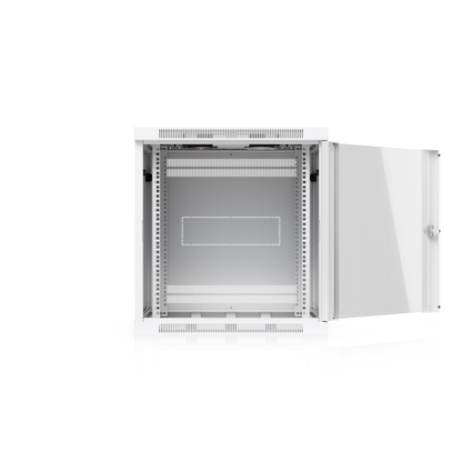 UniFi 12U Wall Mount Rack Cabinet 600mm Glass Door with 2 Cooling Fans | UBQ-UACC-RACK-12U-WALL-600-G