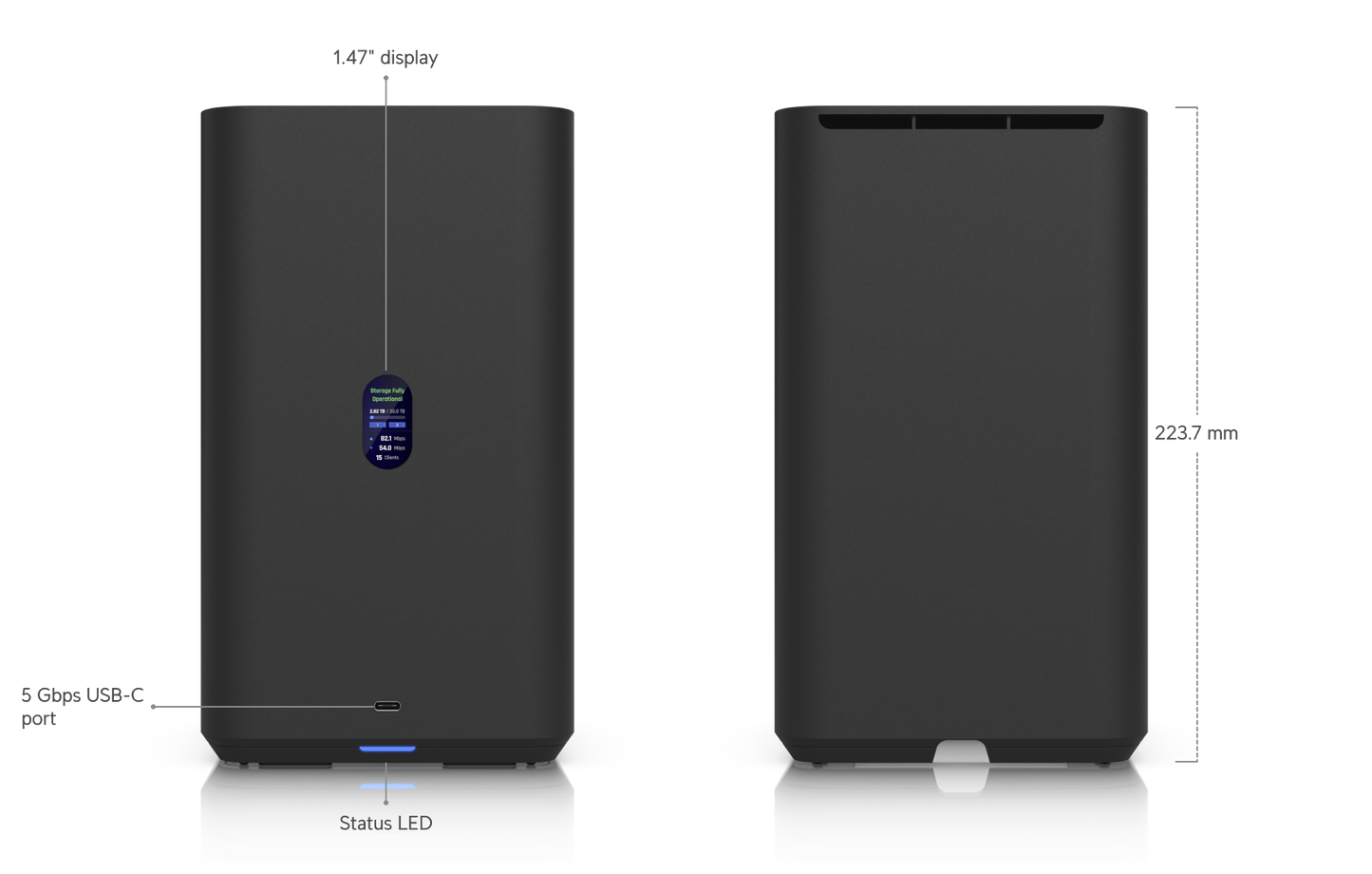 UNAS 2-Bay 2.5GbE USB-C POE++ Tower NAS | White | UNAS-2