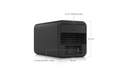 UNAS 2-Bay 2.5GbE USB-C POE++ Tower NAS | White | UNAS-2