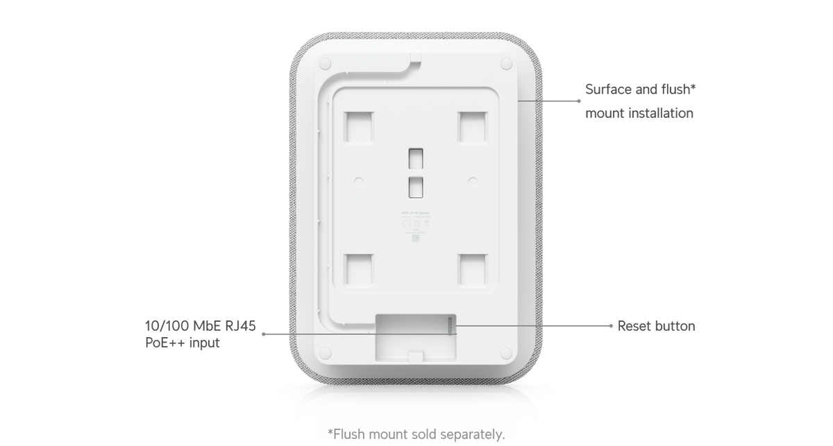 Ubiquiti UniFi Indoor PoE AI Speaker | UBQ-UP-AI-SPEAKER